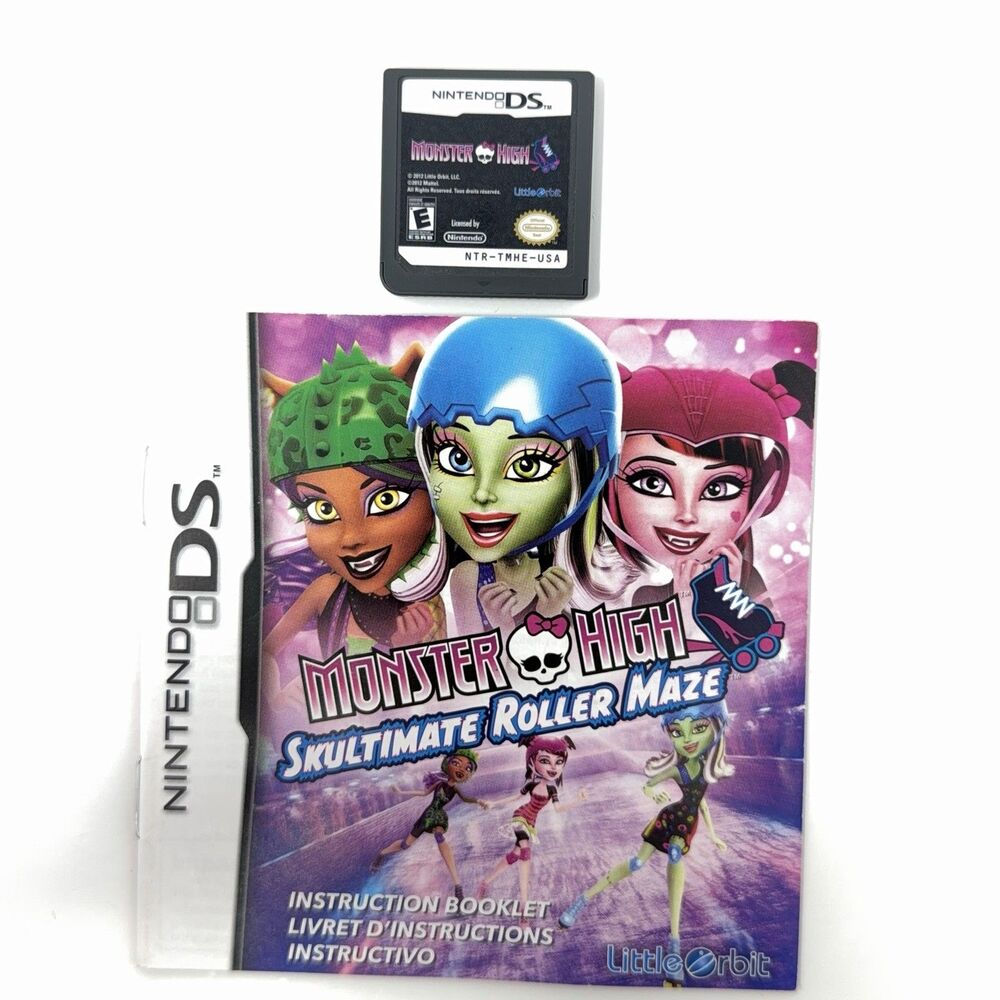 Monster High Skultimate Roller Maze Nintendo DS Cart Manual Refurbished Tested